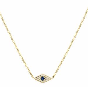 EF Collection Pave Diamond Evil Eye Necklace